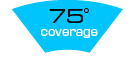 Image text: 75 degree coverage